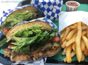 Vegan Burger at Orean's Vegan Drive-thru in Pasadena
