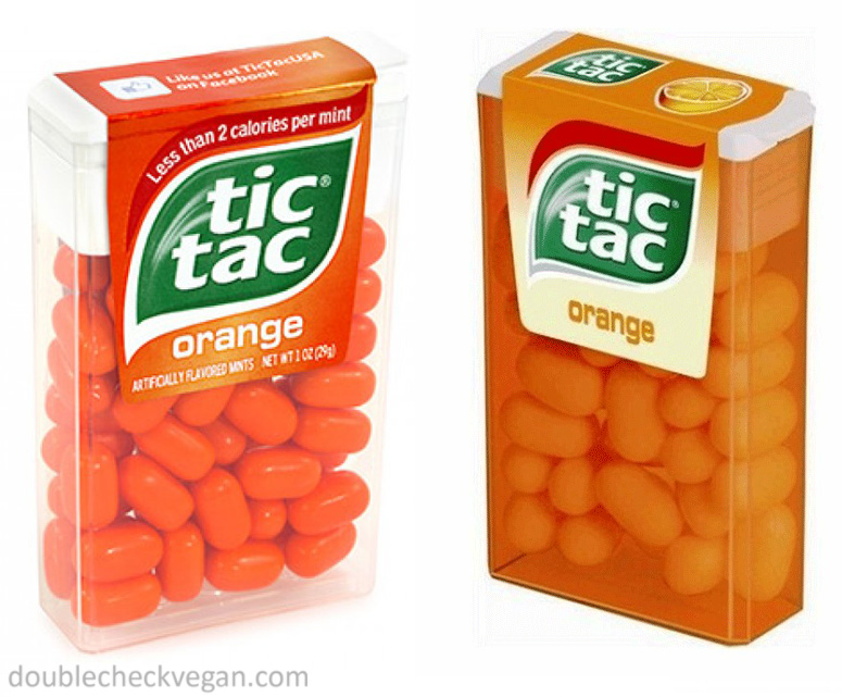 Are Tic Tacs Vegan - two kinds of orange tic tacs