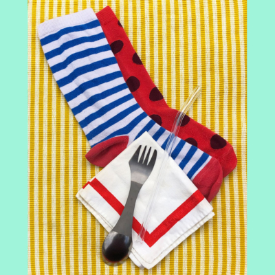 Plastic Free: Old Socks as a Travel Utensil Case