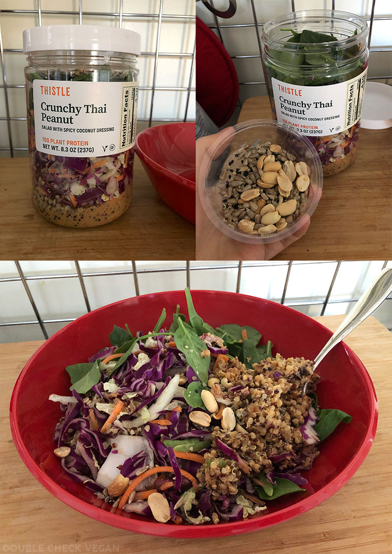 Thistle review - vegan snack - crunchy thai peanut salad