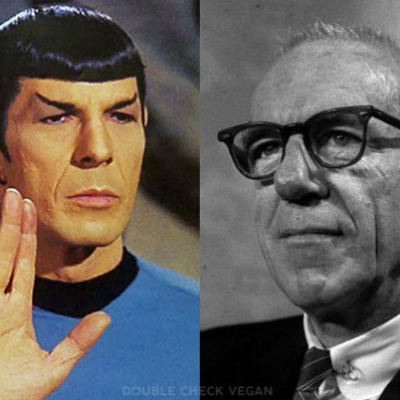 Spock was vegetarian, but Dr. Spock was vegan! And the best parenting book for vegans.